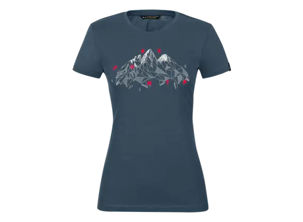 Salewa Geometric Dry W dámske tričko s krátkym rukávom navy melange