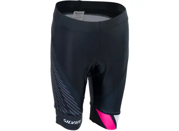Silvini Team detské cyklistické šortky black/pink