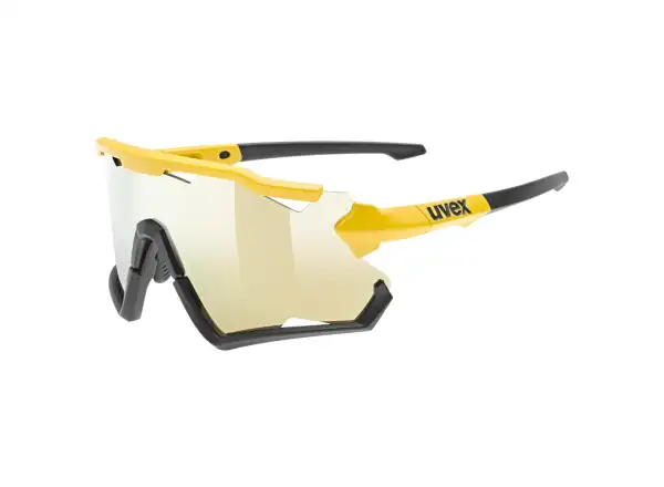 Uvex Sportstyle 228 Cyklistické slnečné okuliare Sunbee Black Mat/Mirror Yellow