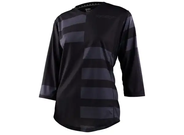 Troy Lee Designs Mischief Dámske tričko s 3/4 rukávmi Split Stripe Black