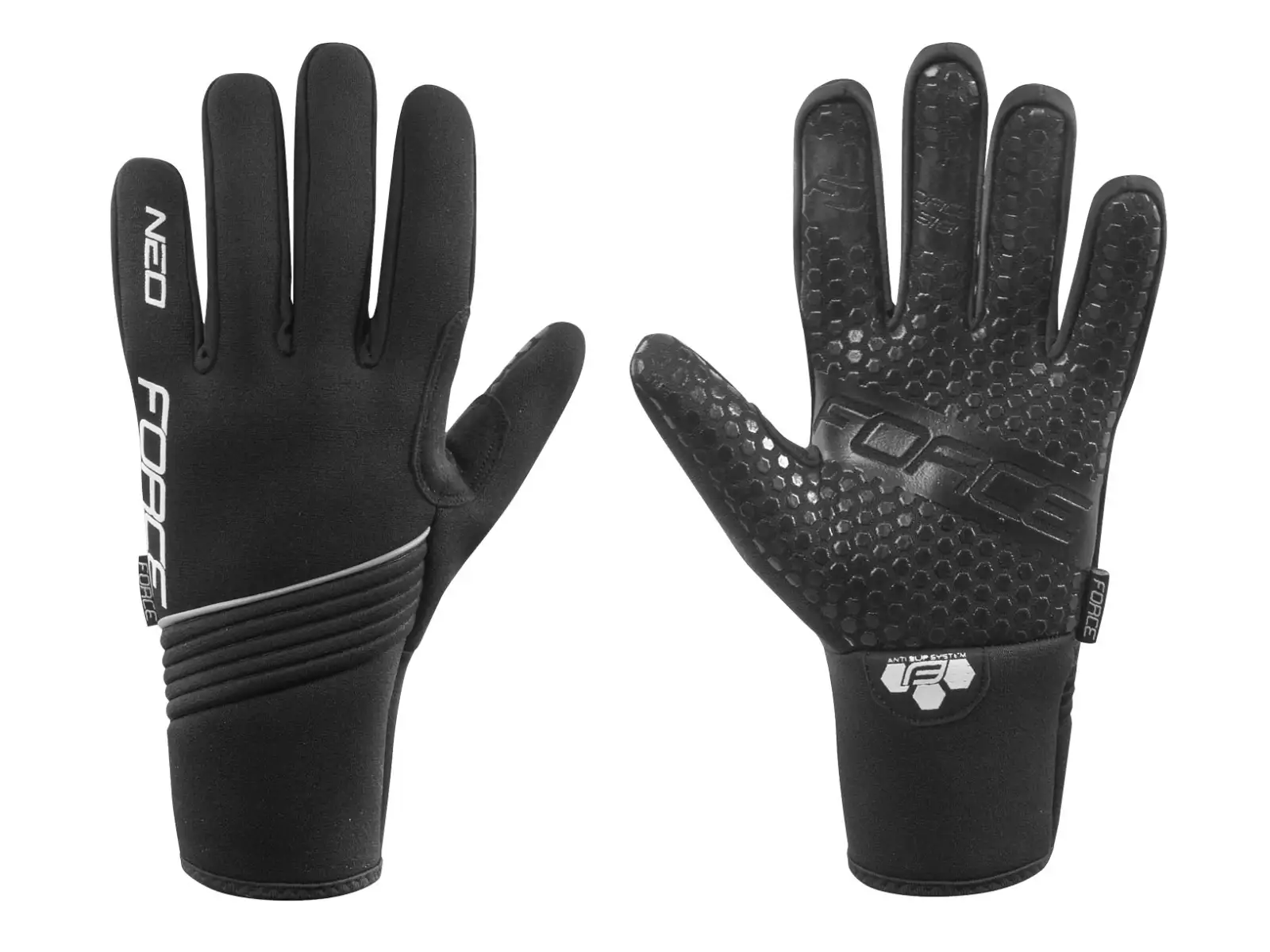 Zimné neoprénové rukavice Force Neo čierne