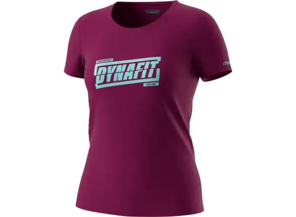 Dynafit Graphic Cotton dámské tričko krátký rukáv beet red/tabloid