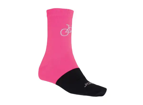 Sensor Tour Merino ponožky ružové/čierne
