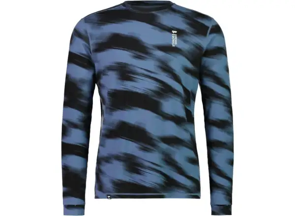Mons Royale Cascade Merino Flex pánske funkčné tričko s dlhým rukávom modré motion
