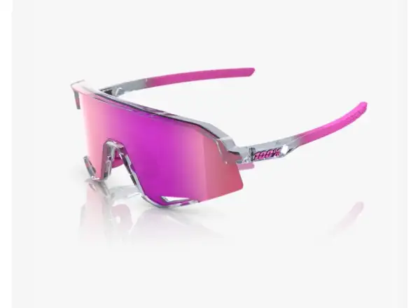 100% Slendale okuliare Polished Translucent Grey/Purple Multilayer Mirror