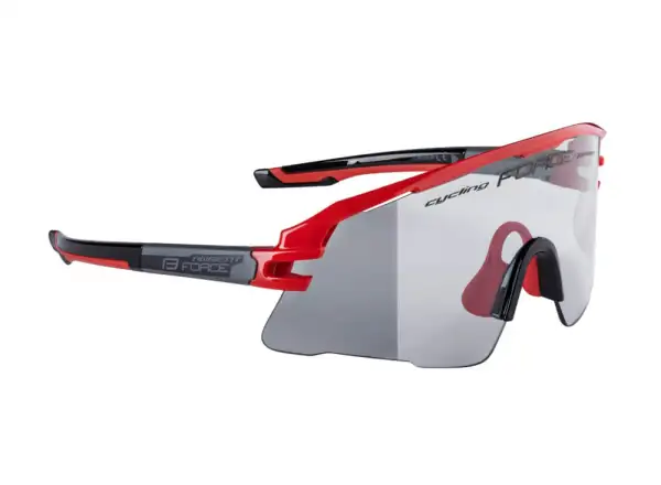 Cyklistické okuliare Force Ambient červené/sivé, fotochromatické šošovky