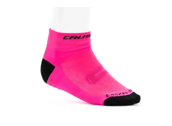 Cyklistické ponožky Crussis ružové/čierne