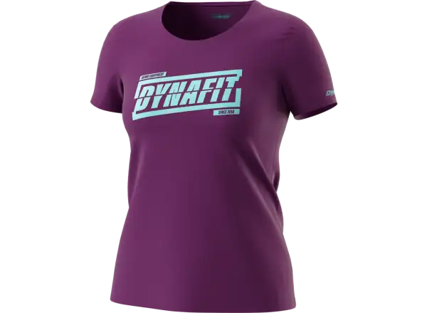 Dynafit Graphic Cotton dámske tričko s krátkym rukávom Royal Purple/Tabloid