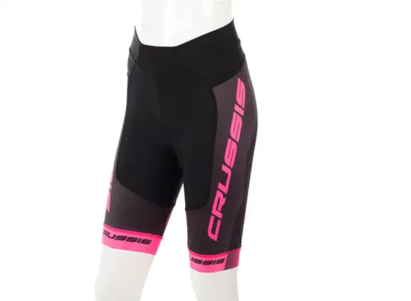 Dámske cyklistické šortky Crussis black/pink