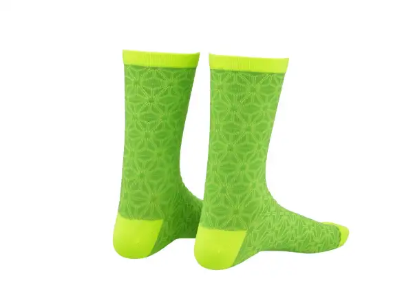 Dámske ponožky Supacaz Asanoha Neon Yellow/ Neon Green