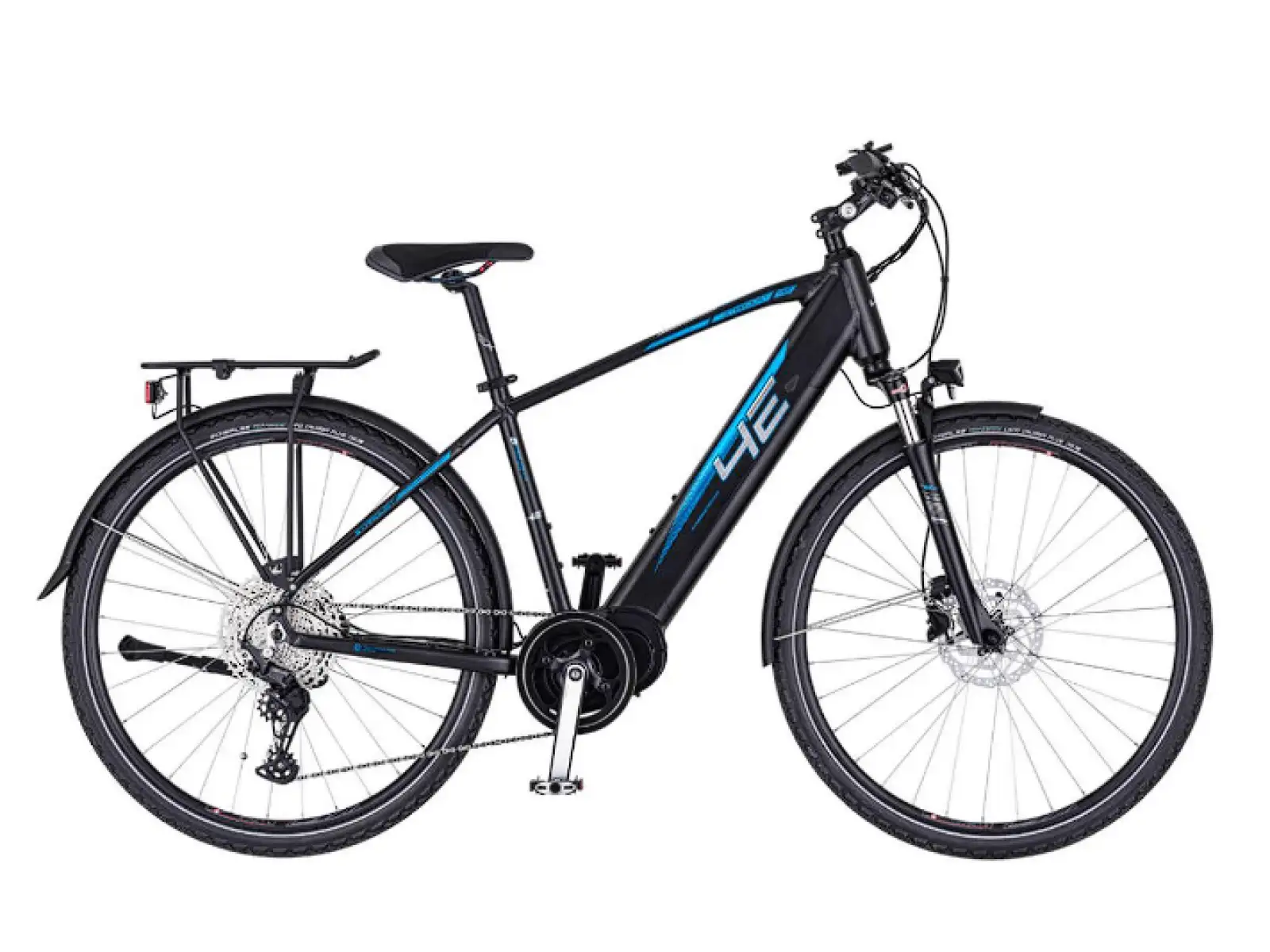 4Ever Stardust Elite čierno-modrý trekingový e-bike