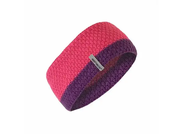 Pletená čelenka Sensor ružová