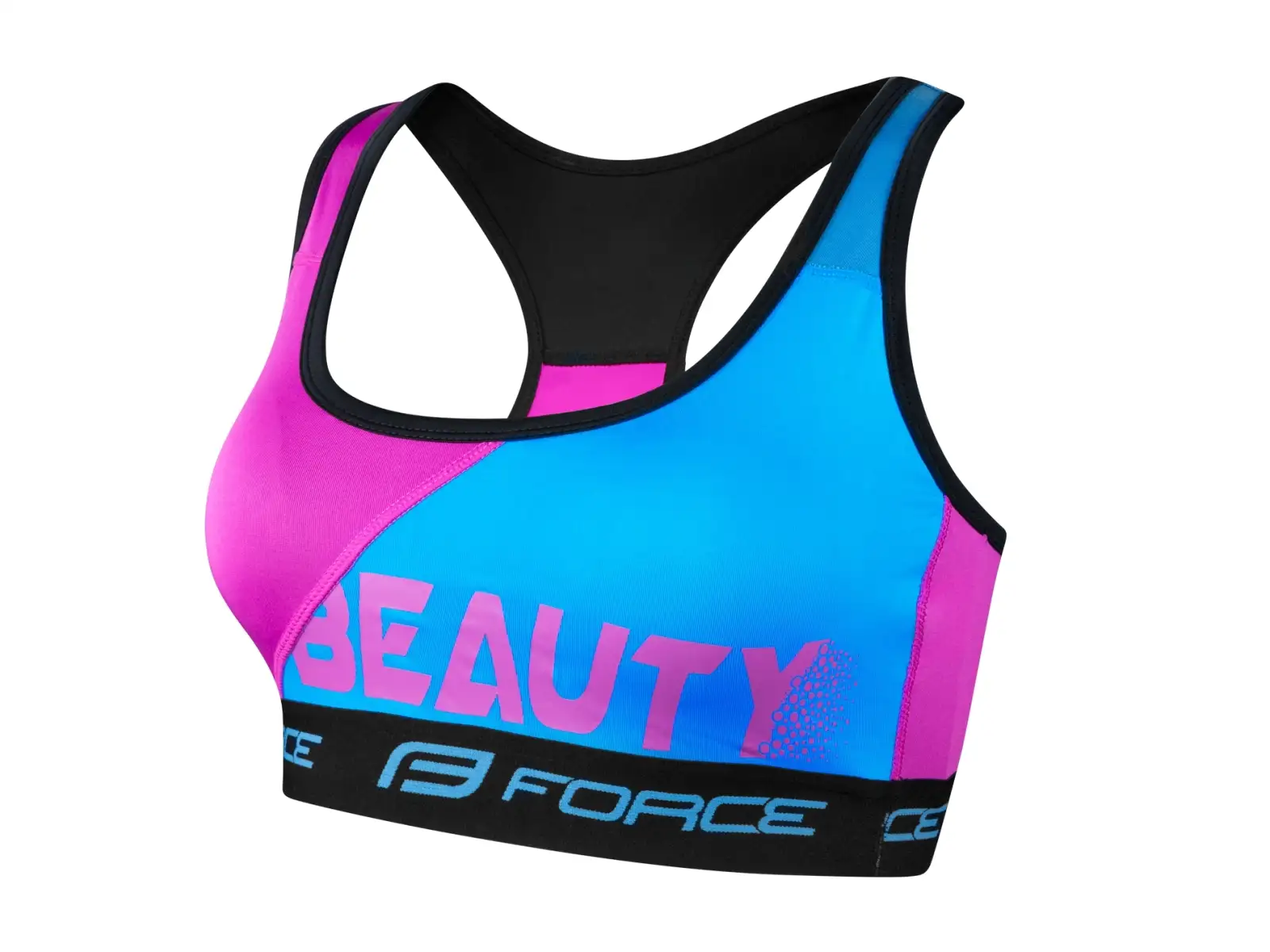 Force Beauty dámská sportovní podprsenka modrá/růžová