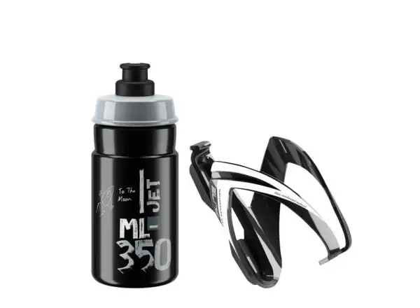 Elit Kit Ceo košík Black Glossy + JET fľaša 350 ml Clear/Grey Logo