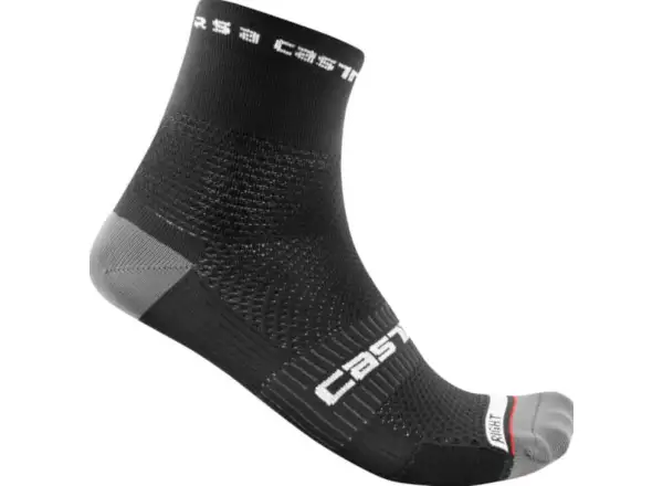 Castelli Rosso Corsa Pro 9 nízke ponožky čierne