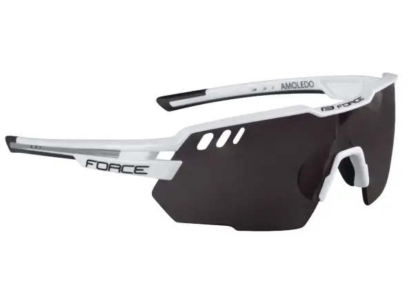 Cyklistické okuliare Force Amoledo biele/čierne