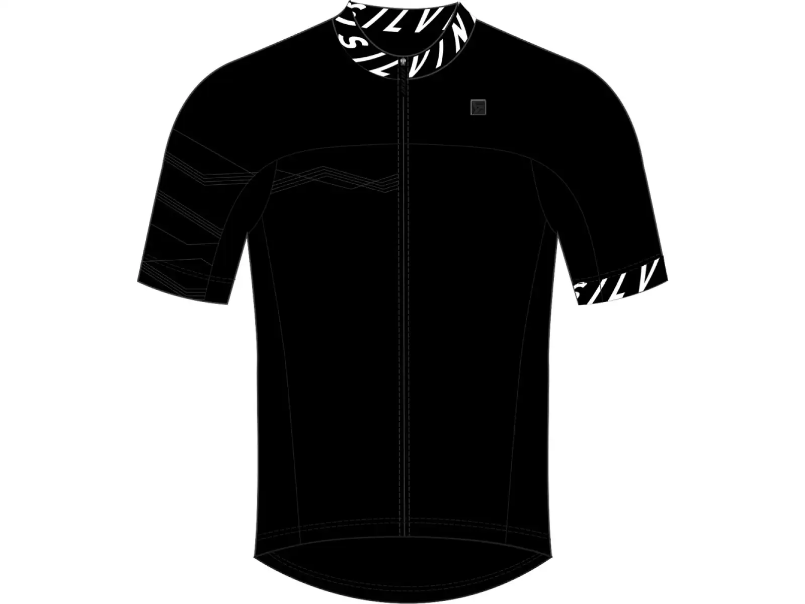 Silvini Stelvio pánsky dres s krátkym rukávom black/white