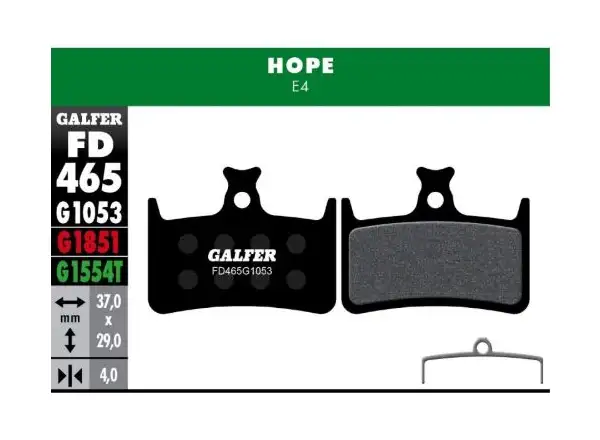 Brzdové doštičky Galfer FD465 Standard G1053 pre Hope