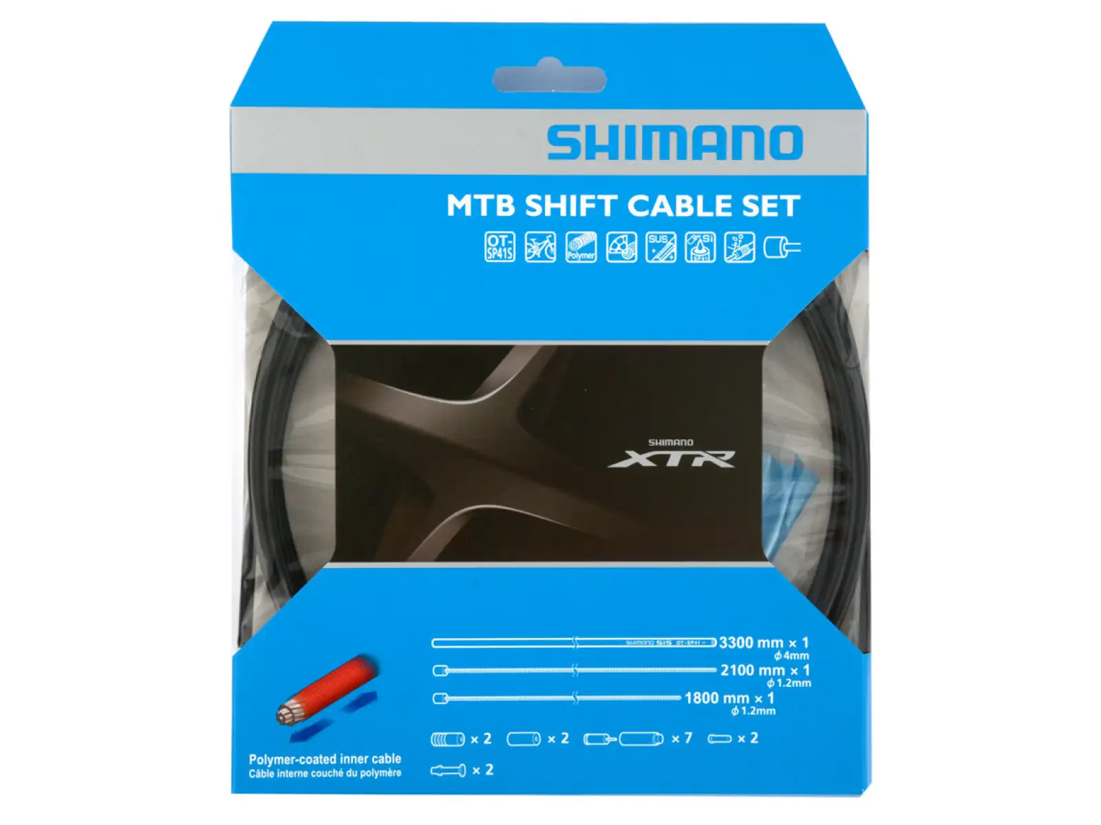 Shimano OT-SP41 XTR M9000 sada prehadzovačov bowden + káble