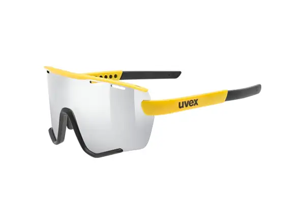 Uvex Sportstyle 236 Cyklistické okuliare Sunbee Black Mat/Mirror Silver+Clear
