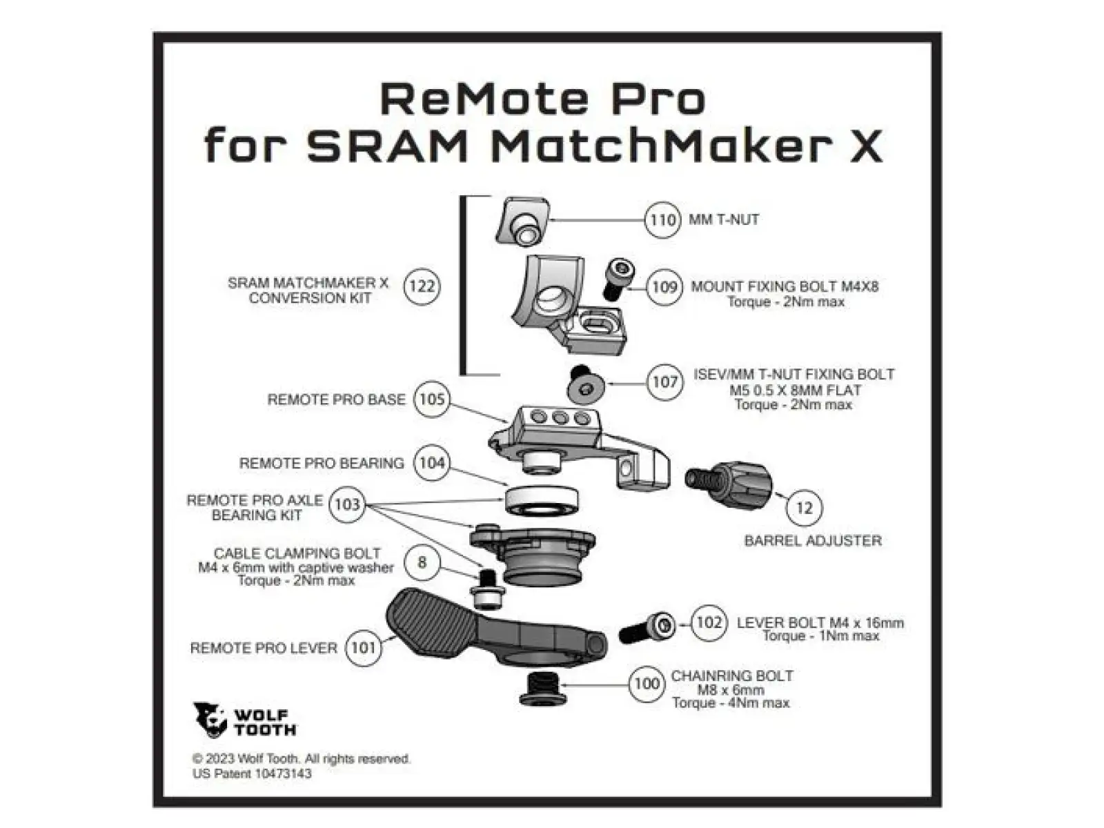 Wolf Tooth ReMote Pro Adapter Match Maker