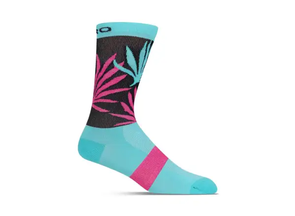 Giro Comp High Rise Ponožky kričiace teal/neon pink dlane