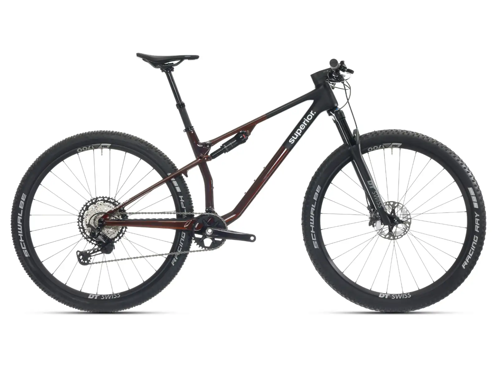 Horský bicykel Superior XF 9.5 Team lesklý červený karbón/čierny