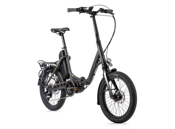 Leader Fox Harlan 2021 čierny skladací elektrický bicykel