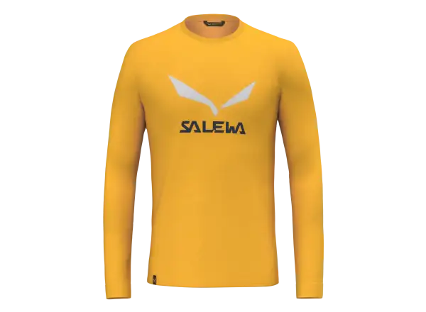 Salewa Solidlogo Dry pánske tričko s dlhým rukávom Gold