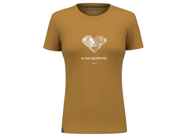 Salewa Pure Heart Dry Dámske tričko s krátkym rukávom Golden Brown
