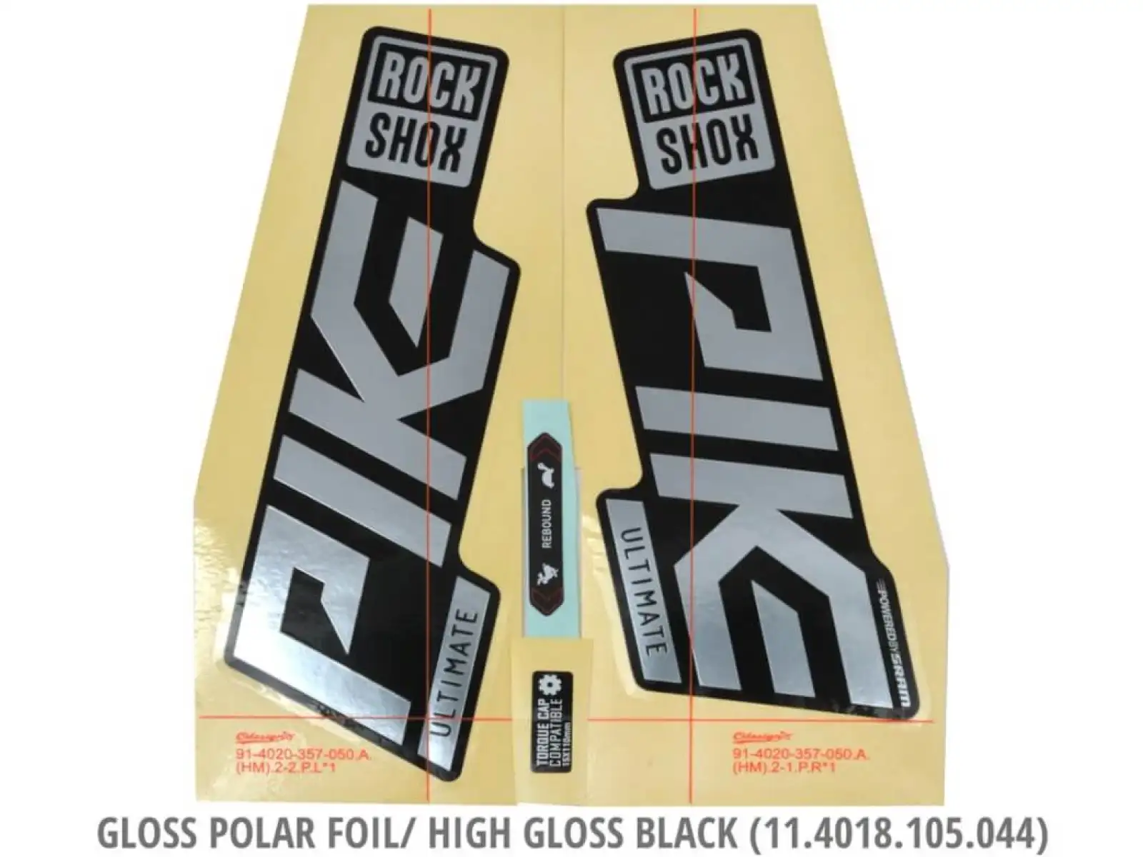 Rock Shox Nálepka Pike Ultimate 27,5"/29" 2021 lesklá polárna fólia/vysoko lesklá čierna