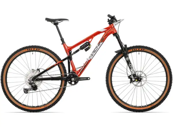 Rock Machine Blizzard TLR 70-29 oranžový/strieborný celoodpružený horský bicykel