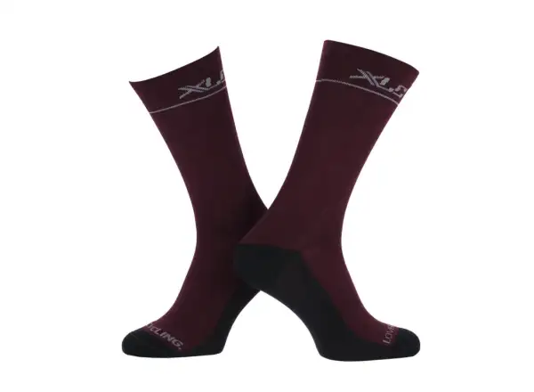 XLC Gravel CS-L05 ponožky burgundy love cycling
