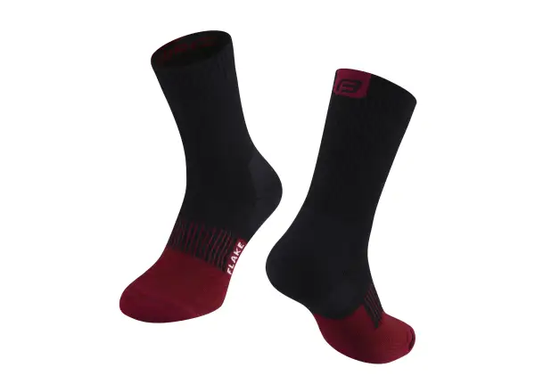 Zimné ponožky Force Flake black/burgundy