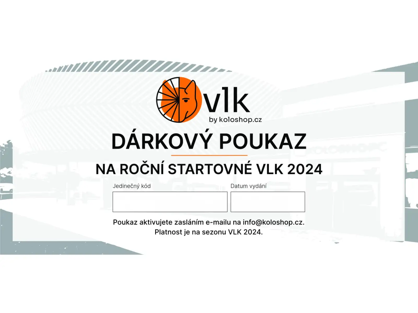 Darčekový poukaz VLK na sezónu 2024 v hodnote 400 Kč