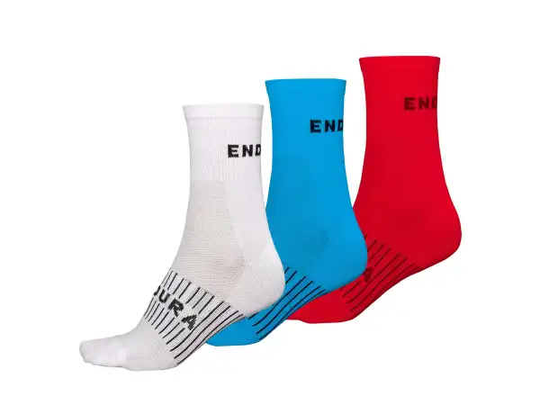 Ponožky Endura Coolmax Race (3 páry v balení) biele