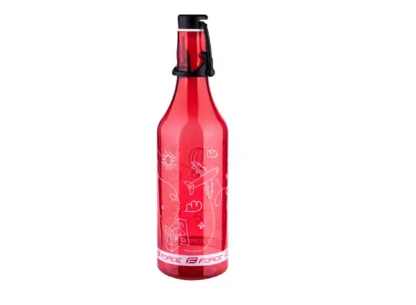 Fľaša Force Flask Tourist 0,5 l transparentná červená