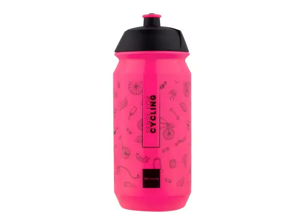 Cyklistická fľaša Force Play 500 ml ružová/čierna