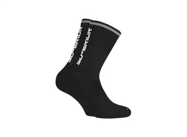 Superior dlhé cyklistické ponožky čierna/biela