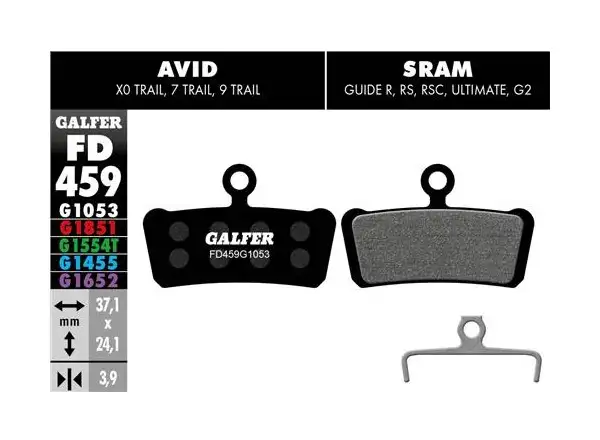 Brzdové doštičky Galfer FD459 Standard G1053 pre Avid/Sram