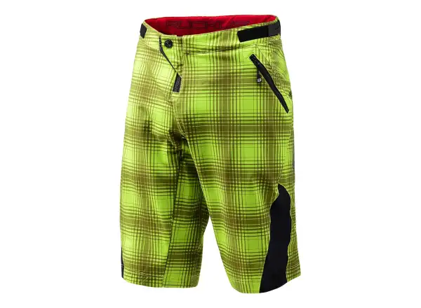 Troy Lee Designs Ruckus šortky 2016 Plaid Lime Green