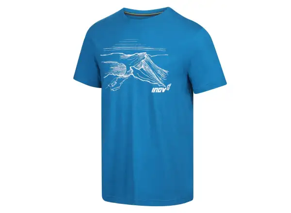 Inov-8 Grafické tričko Helvellyn Pánske s krátkym rukávom Blue