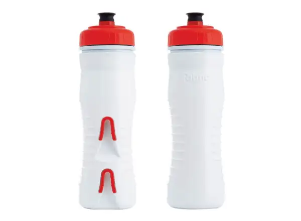 Textilná izolovaná fľaša 525 ml biela/červená