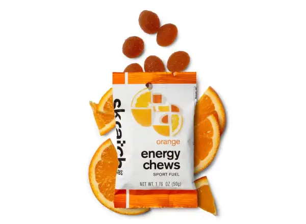 Skratch Labs Energy Chews ovocné cukríky 50 g oranžová