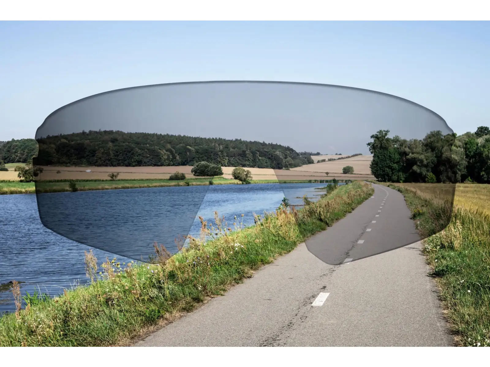 Cyklistické okuliare Force Mantra čierne/červené zrkadlové sklá