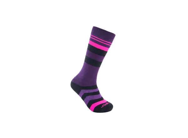 Detské ponožky Sensor Slope Merino čierne/ružové/fialové