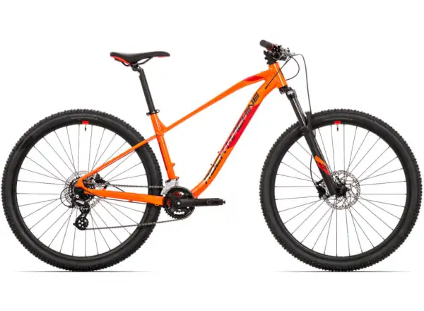 Rock Machine Blizz 10-29 gloss neon orange/dark red/black horský bicykel