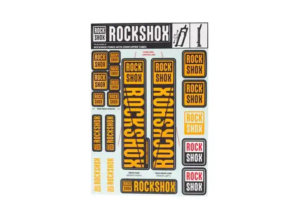 Rock Shox Decal Kit Neon Orange pro Pike/Lyrik/Yari/Domain/Revel. (2018+)