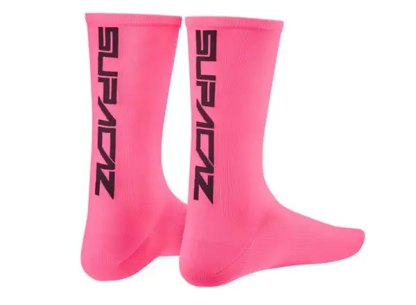 Ponožky Supacaz Straight Up Neon Pink/Black