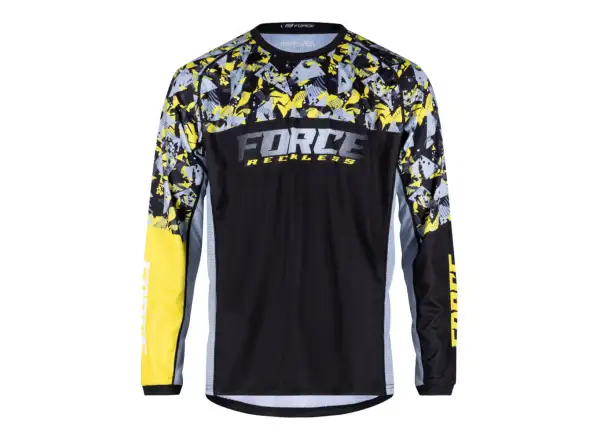 Force Reckless unisex dres s dlhým rukávom čierna/žltá/sivá